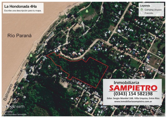 4Ha frente al camping y río, Villa Urquiza, Entre Ríos "La Hondonada"